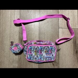 BOBS from Skechers Pink and Blue Floral Paisley Bag